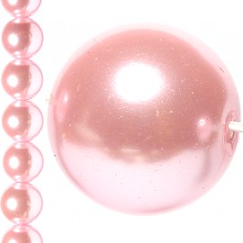 35pc 12mm Faux Pearl Bead Spacer Pink JF1022