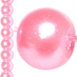 140pc 6mm Faux Pearl Bead Spacer Pink JF1052