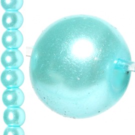 140pc 6mm Faux Pearl Bead Spacer Turquoise JF1051