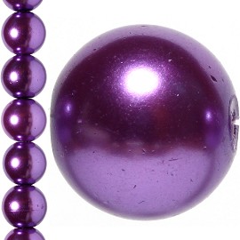 40pc 10mm Faux Pearl Bead Spacer Purple JF1077