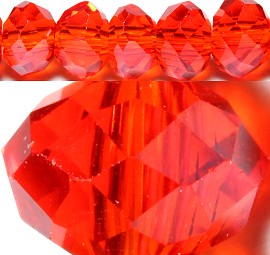 150pcs 4mm Spacers Crystal Beads Red JF112