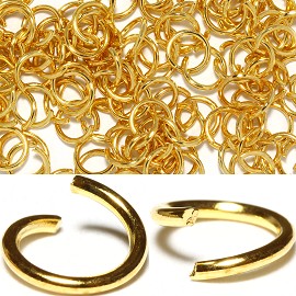 100pc 7mm Metal Links Gold JF1139