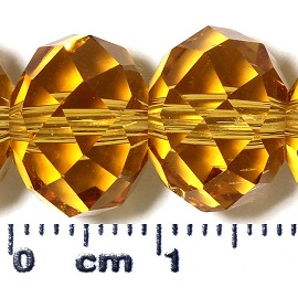 70pc 12mm Crystal Bead Spacer Amber Gold JF1246