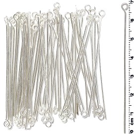 40pc 70mm, 7cm Bendable Jewelry Part Silver JF1428