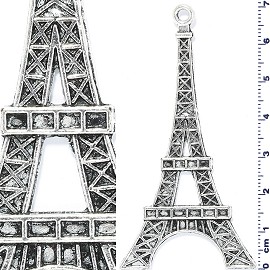 1pc Metallic Large Eiffel Tower Spacer Silver JF1482