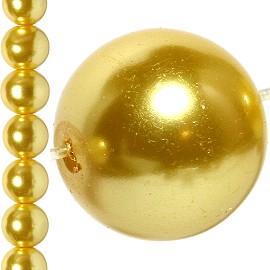 80pc 10mm Faux Pearl Bead Spacer Gold JF1629