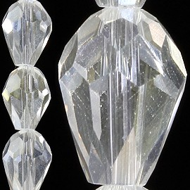 70pc 8x6mm Tear Drop Crystal Bead Spacer Clear JF1646