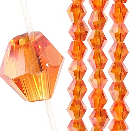145pc 3mm Bicone Crystal Bead Spacers Orange JF1690