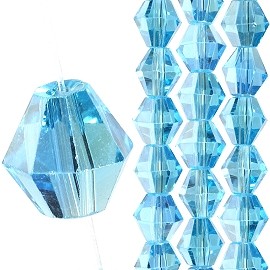 40pc 8mm Bicone Crystal Bead Spacers Sky Blue JF1707