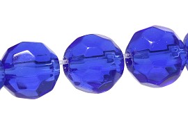 42pc 8mm Round Spacer Crystal Bead Royal Blue JF1796