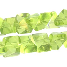40pcs Crystal 11x9x8mm Spacer Apple Green JF1800