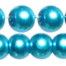 200pc 5mm Faux Pearl Smooth Bead Spacer Aqua Turquoise JF1806