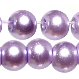 200pc 5mm Faux Pearl Smooth Bead Spacer LT Purple Lavende JF1809