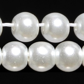 138pc 3mm Faux Pearl Smooth Bead Shiny White JF1820