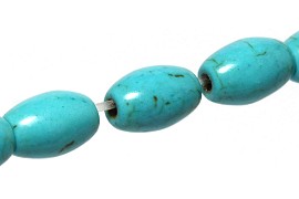 52 pcs Earth Stone Spacer 8x5mm Oval Turquoise JF1822