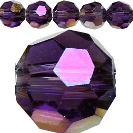 70pcs 8mm Spacers Round Crystal Beads Purple AB JF188