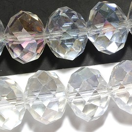 48Pc 18mm Crystal Beads Clear AB JF1913