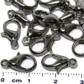 15pcs 14mm Lobster Claw Clasp End Connector Gray JF2038