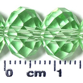 70pc 10mm Spacer Crystal Bead Light Green JF2085