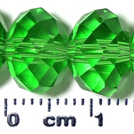 70pc 10mm Spacer Crystal Bead Green JF2086