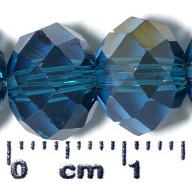 70pc 10mm Spacer Crystal Bead Blue AB Aurora Boreal JF2087