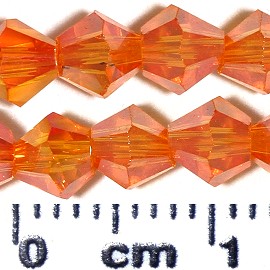 120pc 4mm Bicone Crystal Bead Orange JF2097