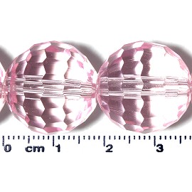 20pc 17mm Round Spacer Crystal Bead AB Lt Pink JF2128