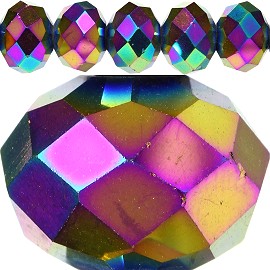 60pcs 14mm Spacers Crystal Beads Aura Borealis JF213