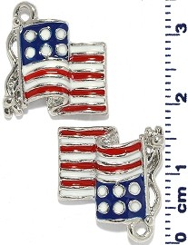 2pcs USA Flag Dangle Spacers Red White Blue JF2206