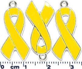 3pcs Ribbon Dangle Spacers Yellow JF2210