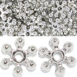 200pc 8mm 6star Spacer Silver JP135