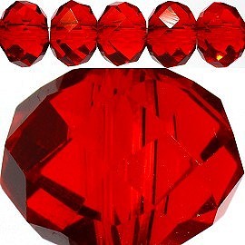 100pc 6mm Spacer Crystal Bead Dark Red JF256