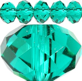 100pc 6mm Spacer Crystal Teal JF269