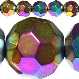 42pcs 8mm Spacers Crystal Beads Aura Borealis JF307