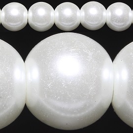 80pc 10mm Spacer Faux Pearl White JF313