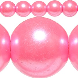 80pc 10mm Spacer Faux Pearl Hot Pink JF317