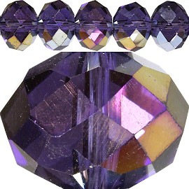 150pc 4mm Crystal Spacer Bead Purple Aura JF390