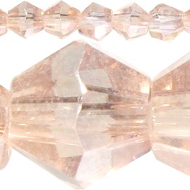 120pc 4mm Bicone Crystal Beads Peach JF514