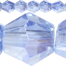 120pc 4mm Bicone Crystal Beads Light Blue Aura JF522