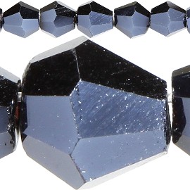 120pc 4mm Bicone Crystal Beads Dark Gray JF535