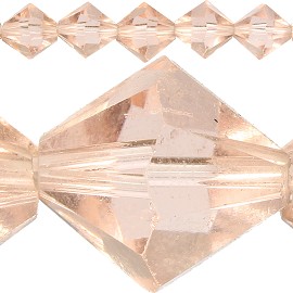 30pc 12mm Bicone Crystal Beads Peach JF577