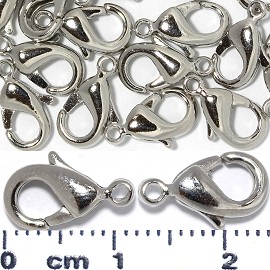 20pc 12mm Lobster Claw End Silver for Necklace Bracelet JF673