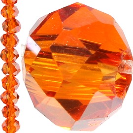150pc 3mm Crystal Bead Spacer Orange JF747