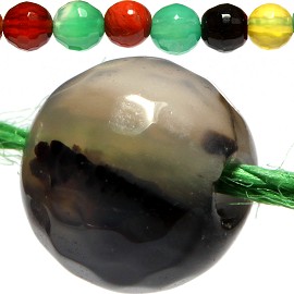 60pc Agate Quartz Cut Bead Ball Spacer 6mm Mix Color JF771