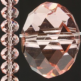 70pc 12mm Crystal Bead Spacer Peach JF846