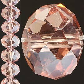 70pc 12mm Crystal Bead Spacer Peach Shine Aura JF847