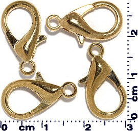 10pcs 18x9x4mm Lobster Claw Clasp Ends Gold Tone JF876