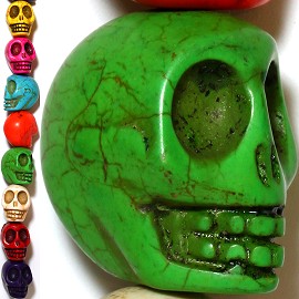 12pc 31x29x24mm Halloween Skull Head Mix Colors Spacer JF882