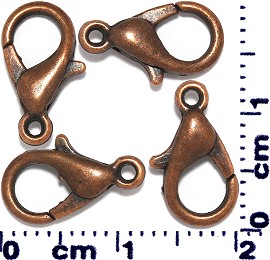 50pcs 12x7x3mm Lobster Claw Clasp Ends Bronze Brown Tone JF886