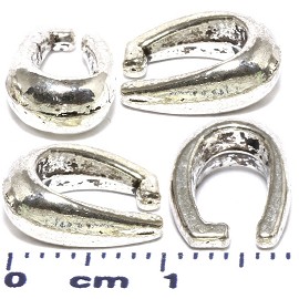 20pcs Pinch Bails Pendant Part Connector Silver Tone Alloy JF917